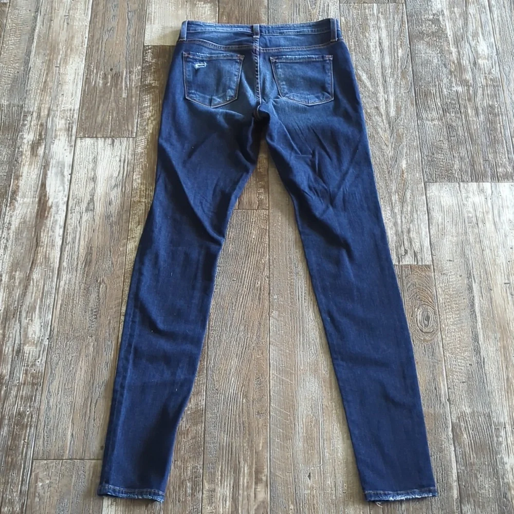 BRIDGE By GLY Mid Rise Skinny stretch distressed jeans style #BG5100L sz 27 tall - Picture 9 of 13